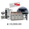 Complete Set pizza shop Cooking Set wood pizza oven spiral mixer meat slicer refrigerator hand wash sink