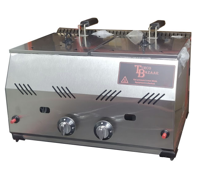 Commercial LPG Gas Fryer 16 Litre Table Top Chips Fryer with