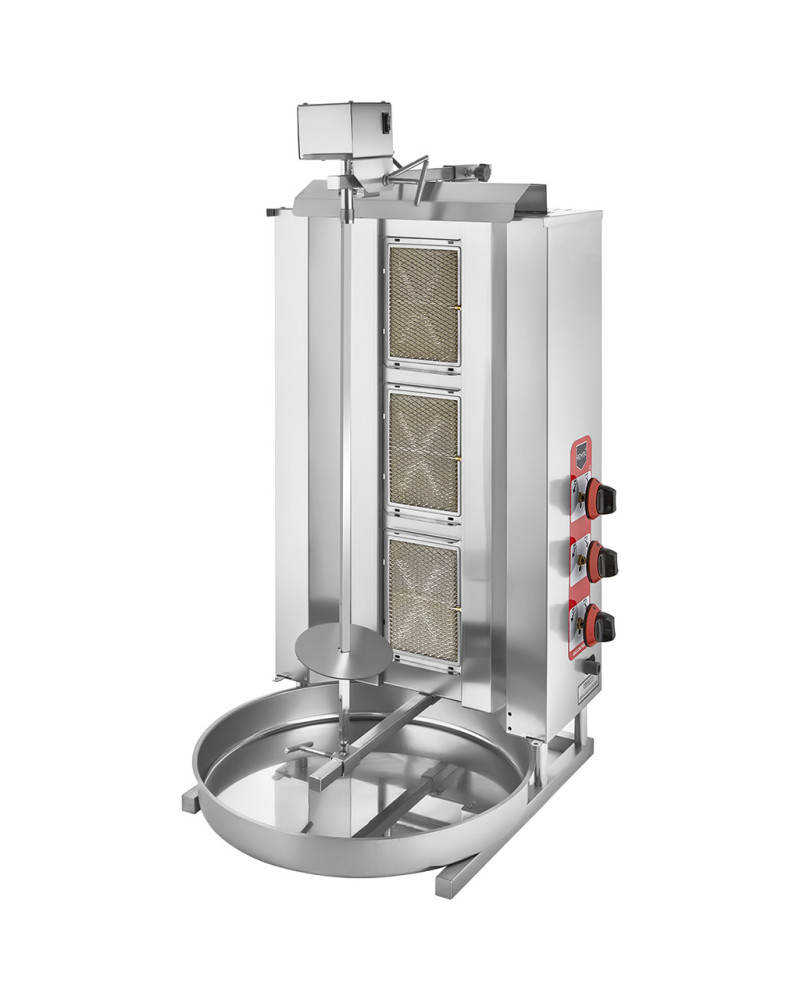 Top Motor Gas (CE) Doner Kebab Cooker with 3 Radians