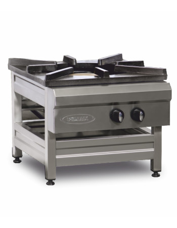 Big Flame Gas Stock Pentola Piano cottura Doppio bruciatore 10750 kCal Commercial 600 Series