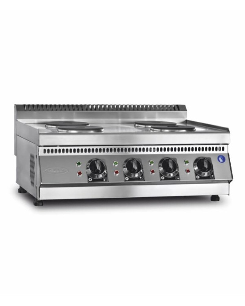 Fornello a 4 fuochi Bollitore elettrico 8 kW Serie 700 Fornello a 4 fuochi Bollitore elettrico 8 kW Serie 700