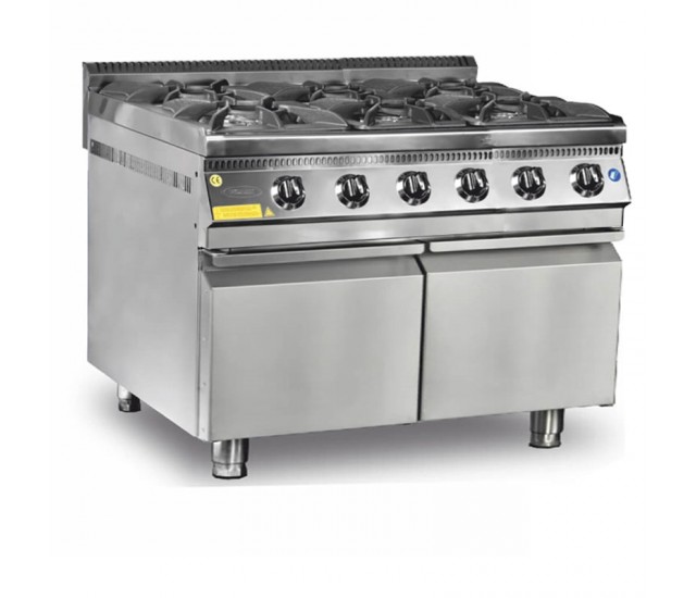 6 Burner Cooker Boiling Top 42 kW Gas 700 Series Tall