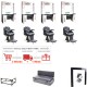 Complete Barber Furniture Set Chair | Wall Unit | Waiting Couch | Reception Desk