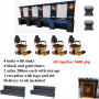 Complete Barber Furniture Set Chair | Wall Unit | Waiting Couch | Reception Desk Complete Barber Furniture Set Chair | Wall Unit | Waiting Couch | Reception Desk