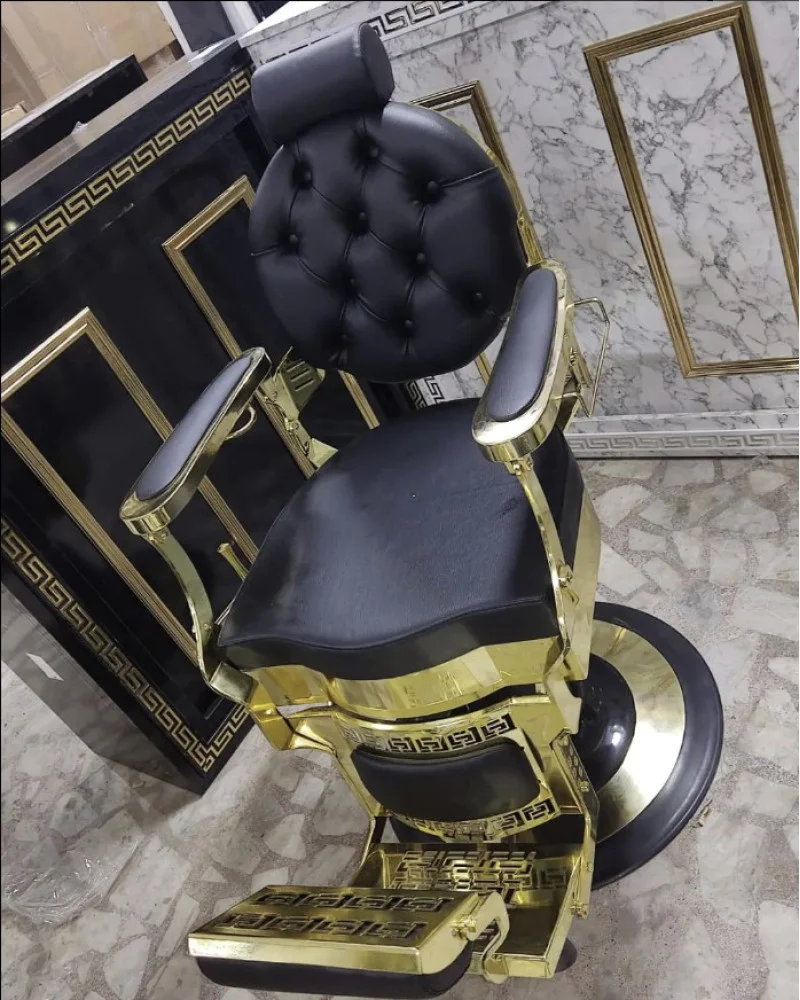 Salon Barber Chair, Made in Turkey Hydraulic Reclining Beauty