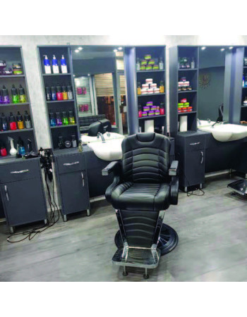 Chaise de barbier de salon, fabriquée en Turquie Chaise de coupe de cheveux professionnelle inclinable hydraulique de coiffure Chaise de coiffure pivotante réglable en hauteur