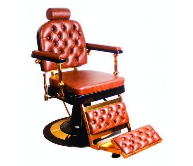 Chaise de barbier de salon, fabriquée en Turquie Chaise de coupe de cheveux professionnelle inclinable hydraulique de coiffure Chaise de coiffure pivotante réglable en hauteur