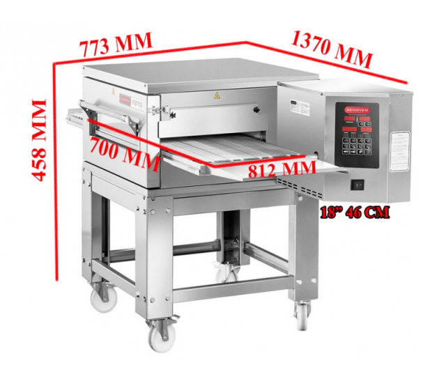 Pizza Oven 18" 46 CM Conveyor Pizza Oven GAS