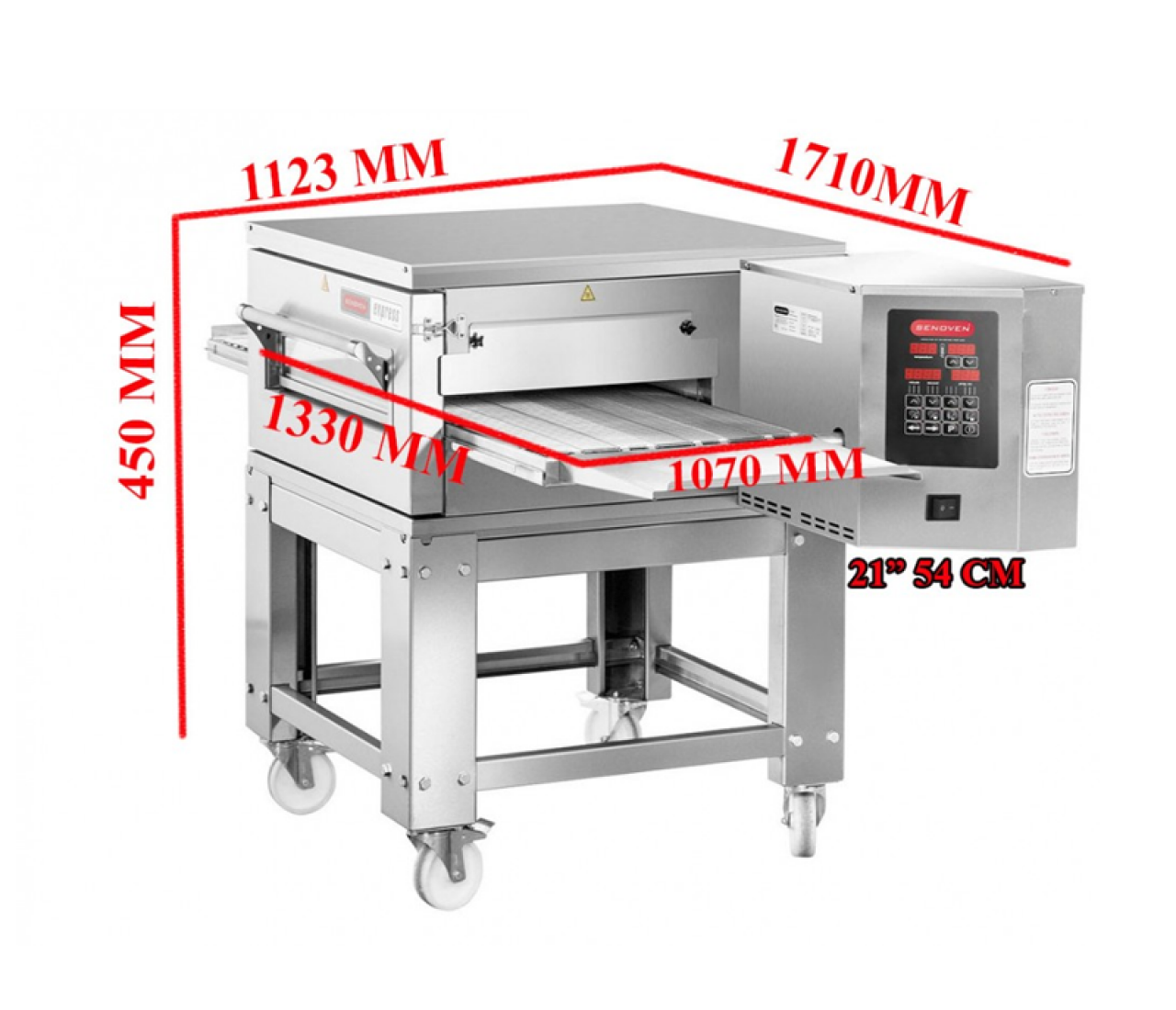 Pizza Oven 21" 54 CM Conveyor Pizza Oven ELECTRIC
