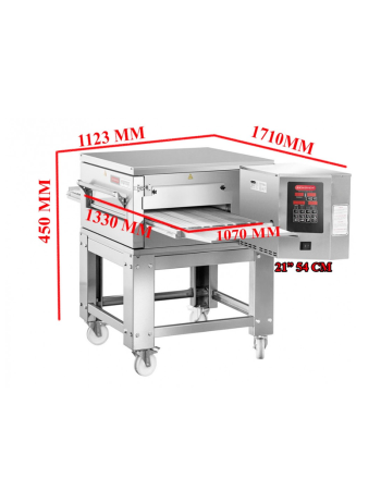 Forno pizza 21 "54 CM Conveyor Pizza Oven ELETTRICO