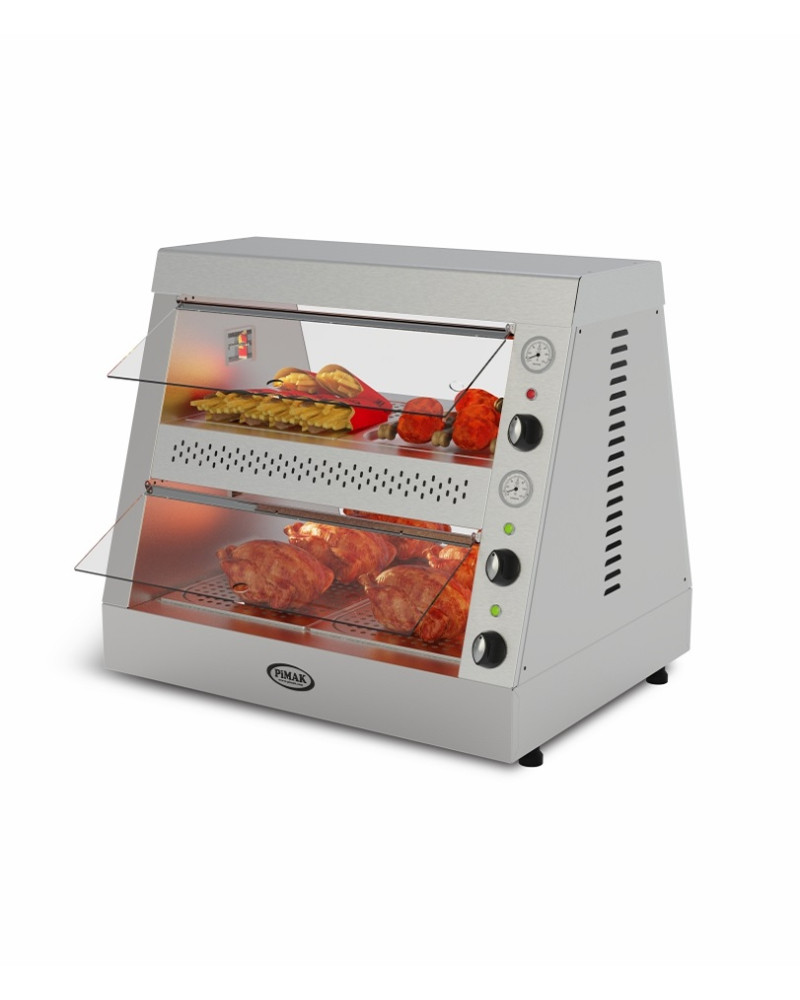 Counter Hot Deli Display Hot Chicken Display Unit 12-20 Chicken Capacity