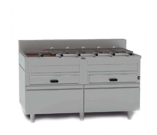 Chicken Wings Automatic Charcoal Grill 6 Skewers 2 Drawers