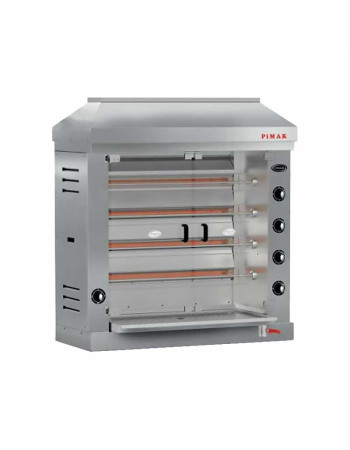 Pimak Radian Chicken Roasting Machine 3 Skewers / 18 Chicken - Gas - M003R