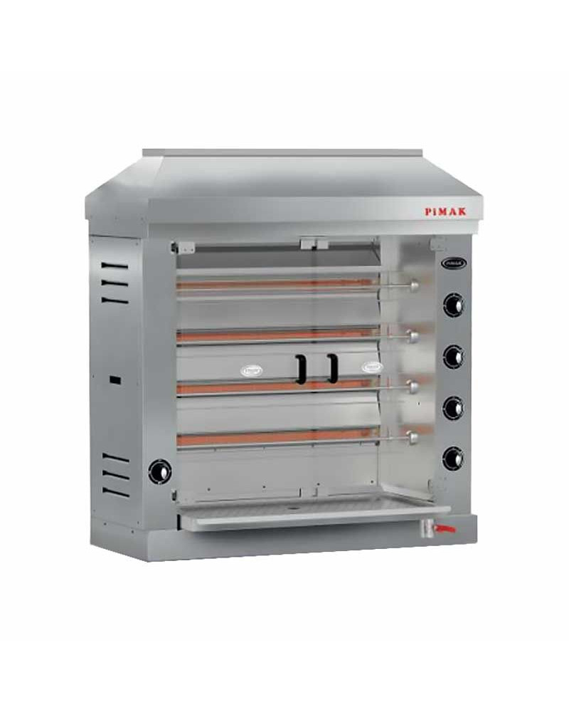 Chicken Rotisserie 5 Skewers | Commercial Gas Rotisserie – 30 Chicken Capacity