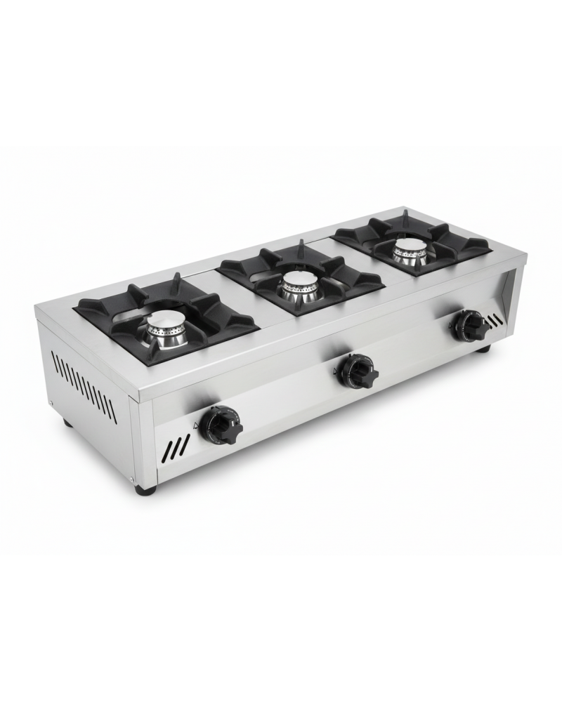 3 Burner GAS Boiler Top Table Top Range Cooker For Restaurants Cafe Takeaway Catering Vans
