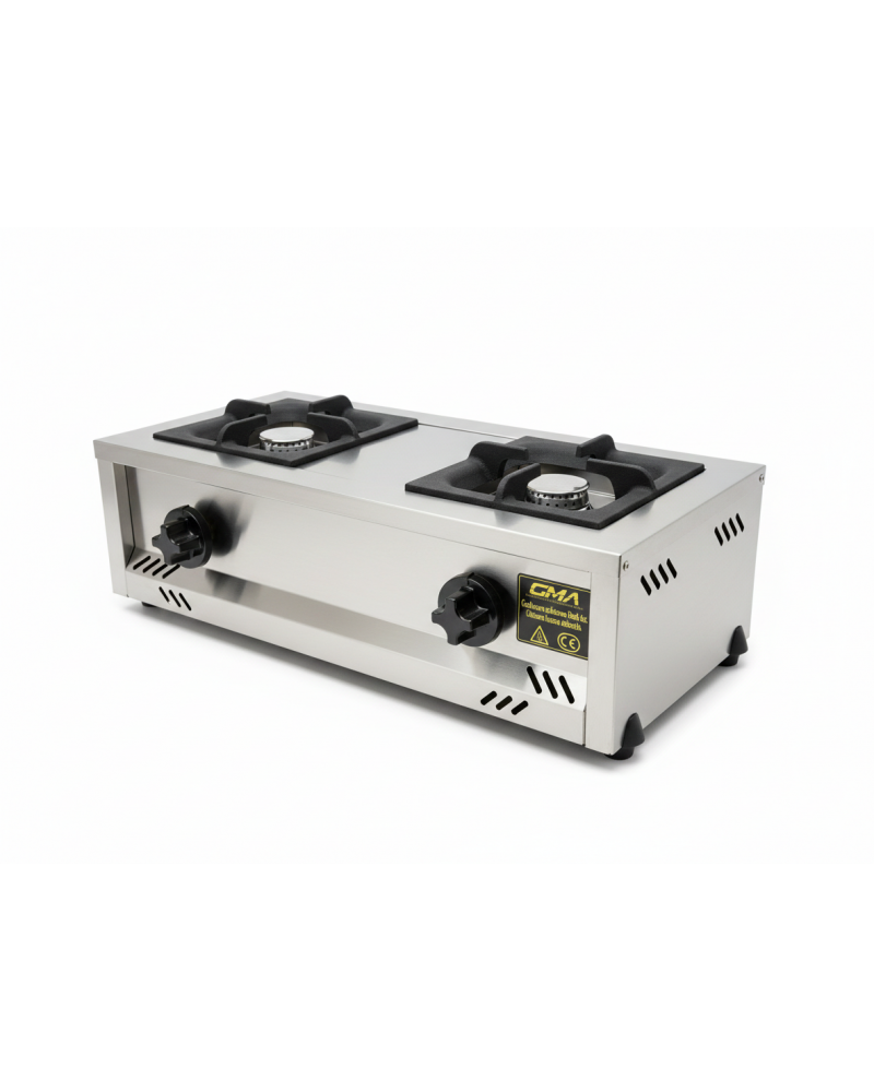 2 Burner GAS Boiling Top Table Top Range Cooker For Restaurants Cafe Takeaway Catering Vans