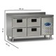 Commercial Fridge 108 Litre Stainless Steel 4 Drawers Catering Refrigerator undercounter Cabinet