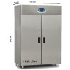 Commercial Fridge 1400 Litre Stainless Steel Double Door Catering Refrigerator Upright Cabinet Commercial Fridge 1400 Litre Stainless Steel Double Door Catering Refrigerator Upright Cabinet