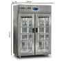 Commercial Fridge 1400 Litre Stainless Steel Double Door Catering Refrigerator Upright Cabinet Commercial Fridge 1400 Litre Stainless Steel Double Door Catering Refrigerator Upright Cabinet