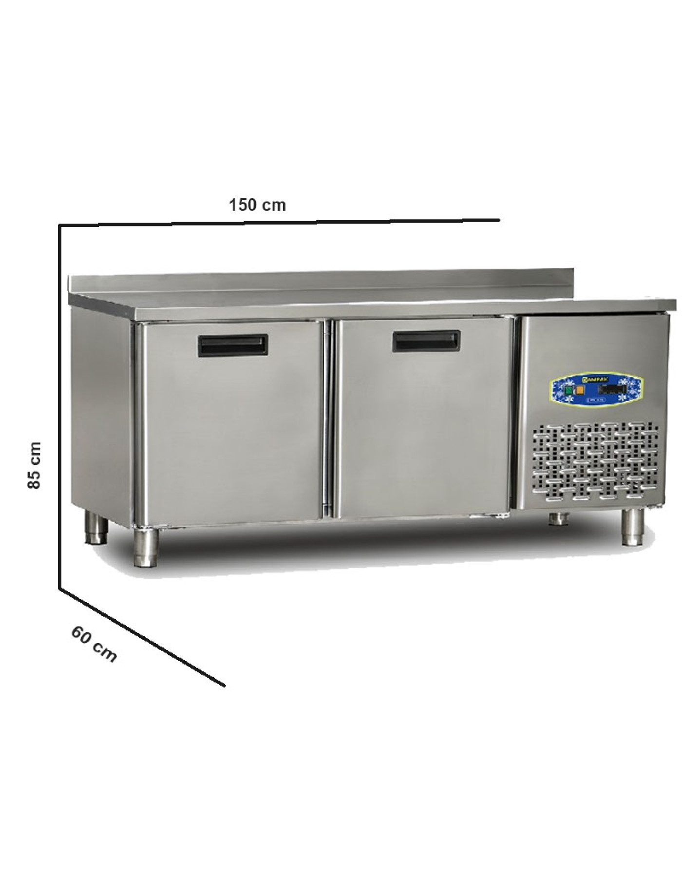 Commercial Fridge 235 Litre Stainless Steel double Door Catering