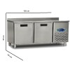 Refrigerarateur  commercial 295 litres en acier inoxydable à double porte pour la restauration Refrigerarateur  sous le comptoir Série 700