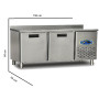 Commercial Fridge 295 Litre Stainless Steel double Door Catering Refrigerator undercounter Cabinet 700 Series Commercial Fridge 295 Litre Stainless Steel double Door Catering Refrigerator undercounter Cabinet 700 Series
