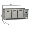 Refrigerarateur  Commercial 455 Litres Acier Inoxydable 3 Portes Restauration Refrigerarateur  sous-comptoir Armoire Série 700