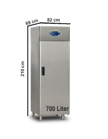 Gewerbekühlschrank 700 Liter Edelstahl Einzeltür Kühlschrank für Gastronomie