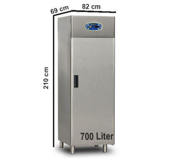 Gewerbekühlschrank 700 Liter Edelstahl Einzeltür Kühlschrank für Gastronomie