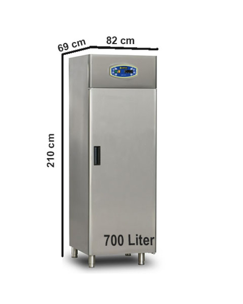 Gewerbekühlschrank 700 Liter Edelstahl Einzeltür Kühlschrank für Gastronomie