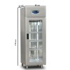 Commercial Fridge 700 Litre Stainless Steel Single Glass Door Catering Refrigerator Upright Cabinet Commercial Fridge 700 Litre Stainless Steel Single Glass Door Catering Refrigerator Upright Cabinet