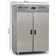 Commercial Static Fridge 1400 Litre Stainless Steel Double Glass Door Catering Refrigerator Upright Cabinet