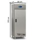 Commercial Fridge 700 Litre Stainless Steel Single Door Catering Refrigerator Upright Cabinet
