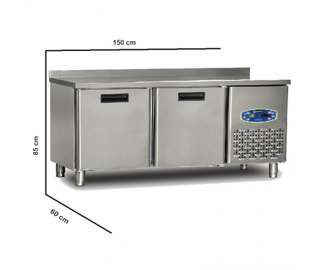 Commercial Fridge 235 Litre Stainless Steel double Door Catering Refrigerator undercounter Cabinet