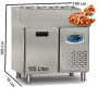 TURCO 196L Pizza Preparation Refrigerator – Stainless Steel Topping Fridge with GN 1/4 Compatibility TURCO 196L Pizza Preparation Refrigerator – Stainless Steel Topping Fridge with GN 1/4 Compatibility