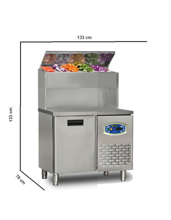 Pizza prep fridge 1 Door Pizza Prep Refrigerator Tall Height