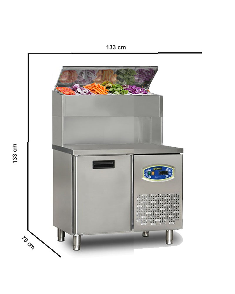 Pizza prep fridge 1 Door Pizza Prep Refrigerator Tall Height