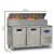 TURCO 190L Pizza Prep Counter Fridge with Drawer – Stainless Steel Topping Station for Professional Kitchens