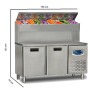 TURCO 290L Granite-Top Pizza Prep Fridge – GN 1/4 Compatible Refrigerated Topping Counter TURCO 290L Granite-Top Pizza Prep Fridge – GN 1/4 Compatible Refrigerated Topping Counter