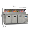 TURCO 450L Pizza Preparation Refrigerator – Extra-Wide, Drawer-Based Cold Counter for Professional Use TURCO 450L Pizza Preparation Refrigerator – Extra-Wide, Drawer-Based Cold Counter for Professional Use