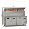 TURCO 450L Granite-Top Pizza Prep Counter – Professional Refrigerated Workstation (GN 1/4 Compatible) TURCO 450L Granite-Top Pizza Prep Counter – Professional Refrigerated Workstation (GN 1/4 Compatible)