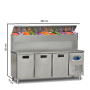 TURCO 450L Granite-Top Pizza Prep Counter – Professional Refrigerated Workstation (GN 1/4 Compatible) TURCO 450L Granite-Top Pizza Prep Counter – Professional Refrigerated Workstation (GN 1/4 Compatible)