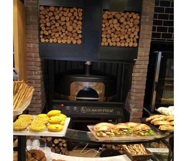 Traditioneller Gas-Pizzaofen aus Holz, mobiler Ofen, 19x28" Pizzakapazität