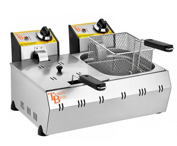 Commercial LPG Gas Fryer 10 Litre Table Top Chips Fryer Countertop