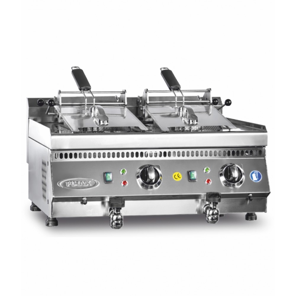 Commercial Electric Chips fryer Tabletop Double Basket Electric