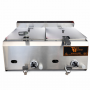 Stainless Steel Propan Gas Commercial Countertop Deep Fryer Propane Lpg 16 Lt Ce Certified