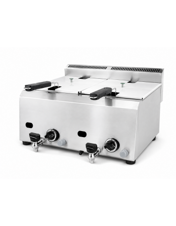Commercial Countertop Deep Fryer 14kW Propane Lpg Double Tank Double Basket Gas Fryer