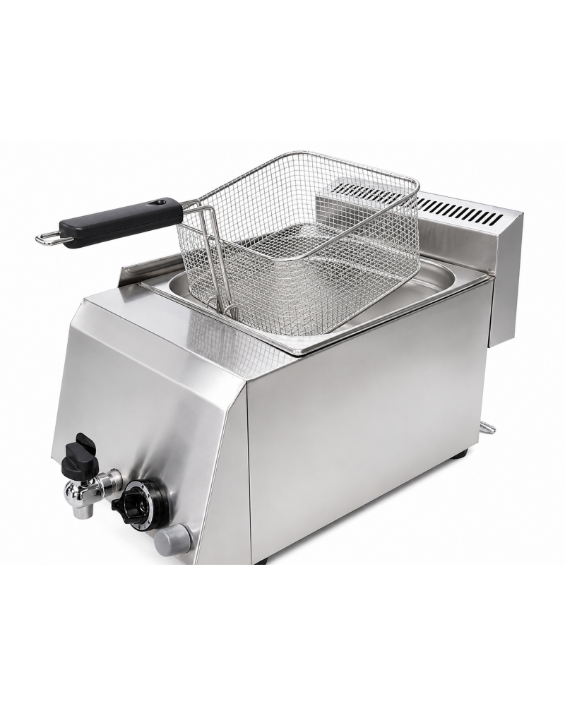 8L 7kW Single Tank LPG Gas Fryer | Commercial Countertop Deep Fryer for Restaurants & Food Trucks 8L 7kW Single Tank LPG Gas Fryer | Commercial Countertop Deep Fryer for Restaurants & Food Trucks