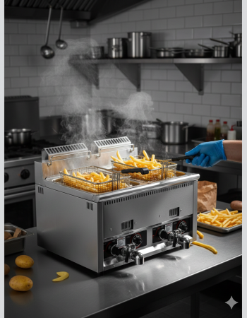 Dual Tank 24L LPG Gas Fryer | Commercial Double Deep Fryer for Restaurants & Food Trucks Dual Tank 24L LPG Gas Fryer | Commercial Double Deep Fryer for Restaurants & Food Trucks