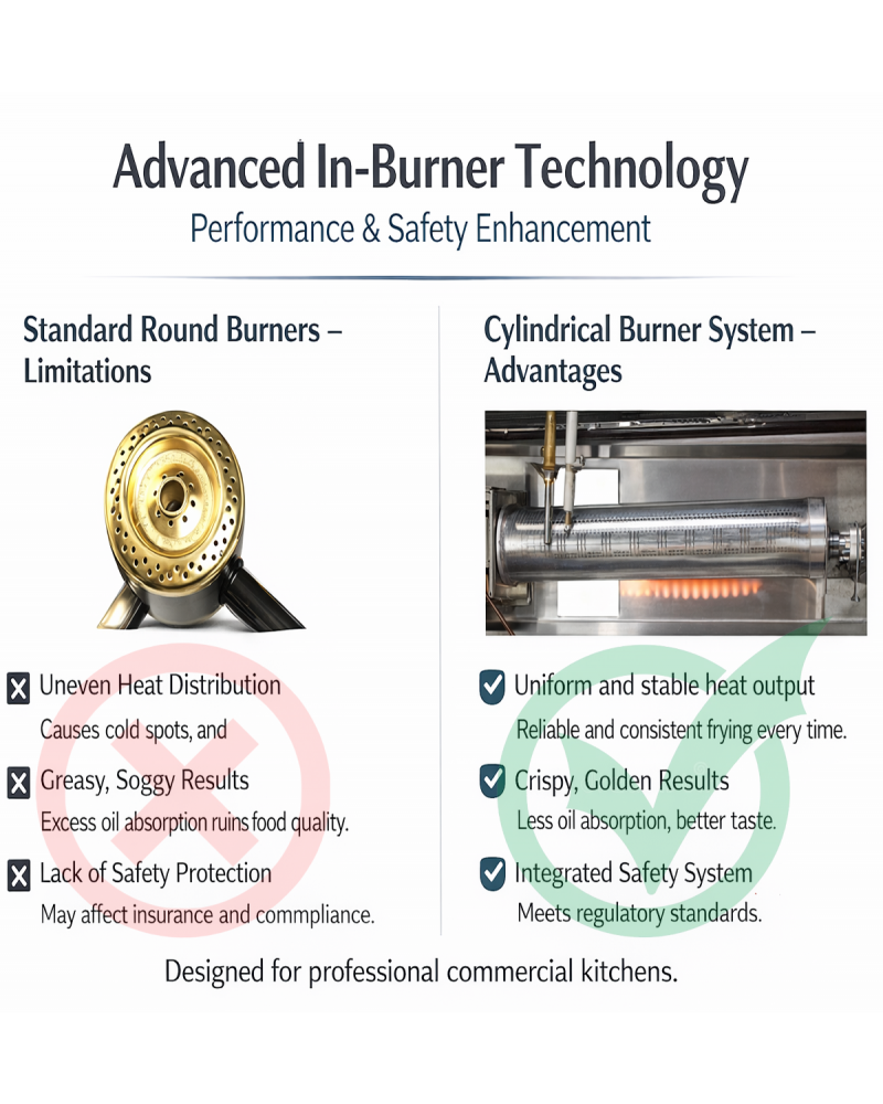 Commercial LPG Gas Fryer 10 Litre Table Top Chips Fryer Countertop Chips Fryer with flame failure device